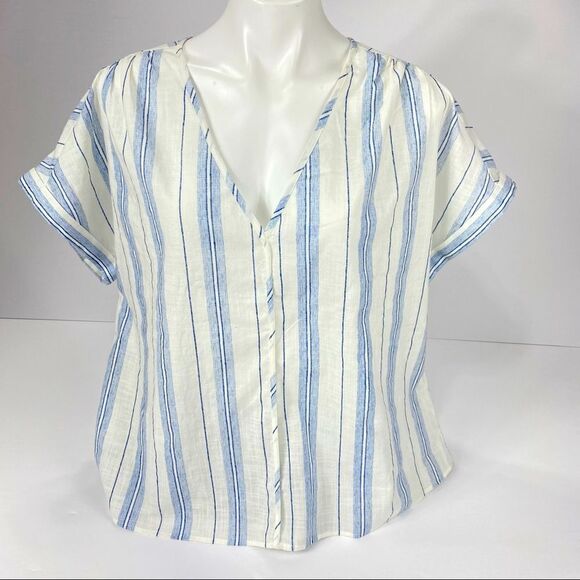 H&M Logg Lagenlook Pullover Striped Blouse - Picture 1 of 16